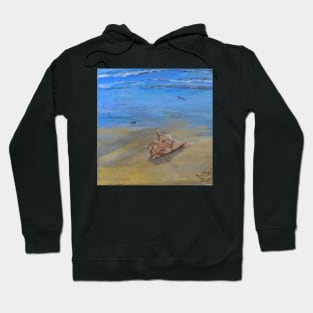Beach Landscape Acrylic Painting Hoodie